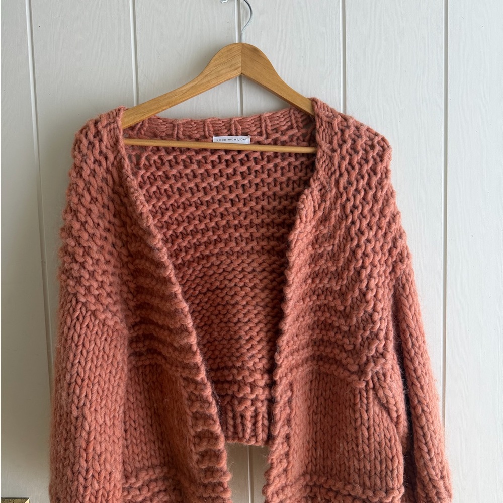 Cozy Handmade Knit Open Front Cardigan
